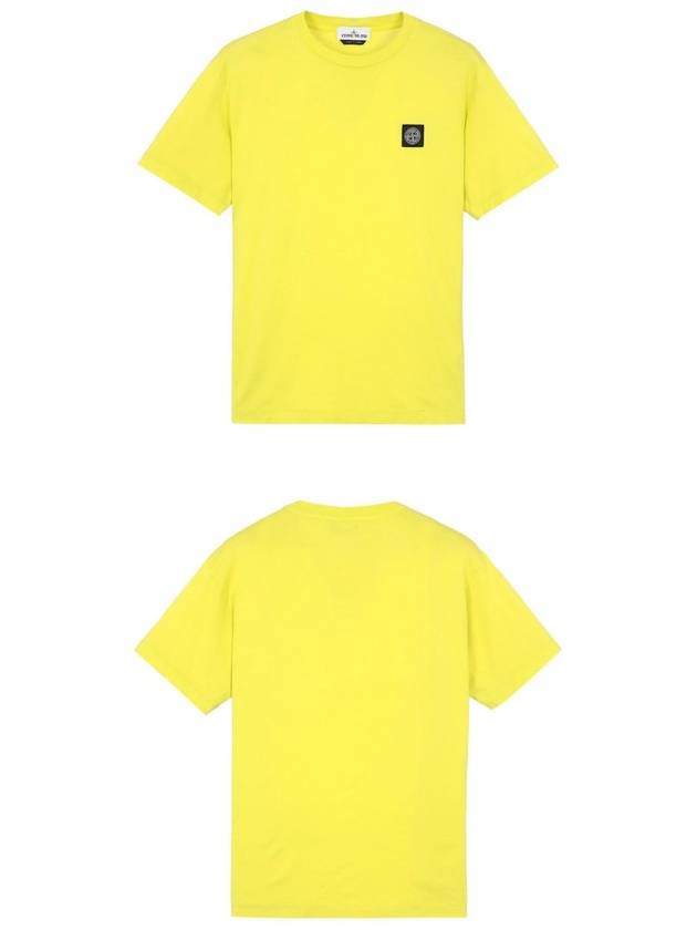 Logo Patch Short Sleeve T-Shirt Lime - STONE ISLAND - BALAAN 5