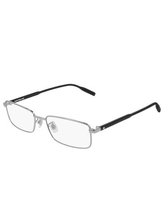 Eyewear Rectangle Metal Eyeglasses Silver - MONTBLANC - BALAAN 1