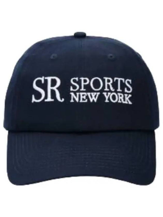 Logo embroidered ball cap navy hat - SPORTY & RICH - BALAAN 1