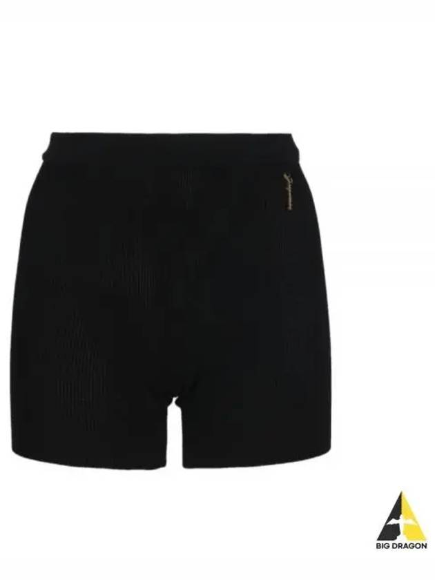 Le Short Pralu Charm Logo Knit Shorts Black - JACQUEMUS - BALAAN 2