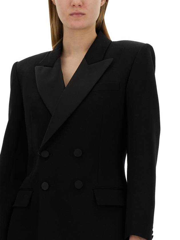 Tuxedo Grain De Poudre Wool Jacket Black - SAINT LAURENT - BALAAN 5