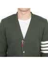 Milano Stitch 4 Bar Cardigan Dark Green - THOM BROWNE - BALAAN 7