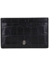 Embossed Leather Card Wallet Black - ALEXANDER MCQUEEN - BALAAN 1