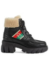 Stripe Ankle Boots Black - GUCCI - BALAAN 2