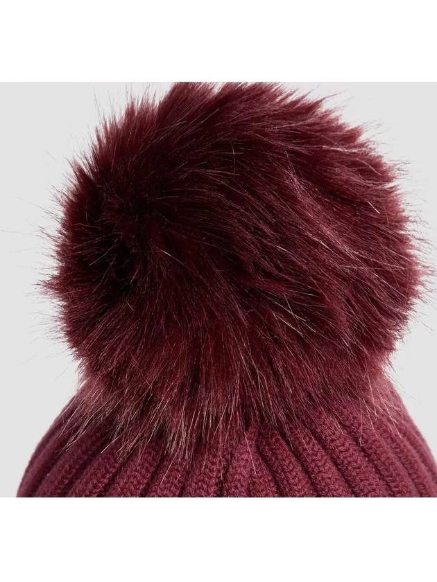 3B00027 M1131 457 Bordeaux pom wool beanie - MONCLER - BALAAN 4