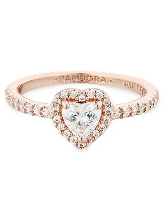 Sparkling Elevated Heart Ring Rose Gold - PANDORA - BALAAN 5