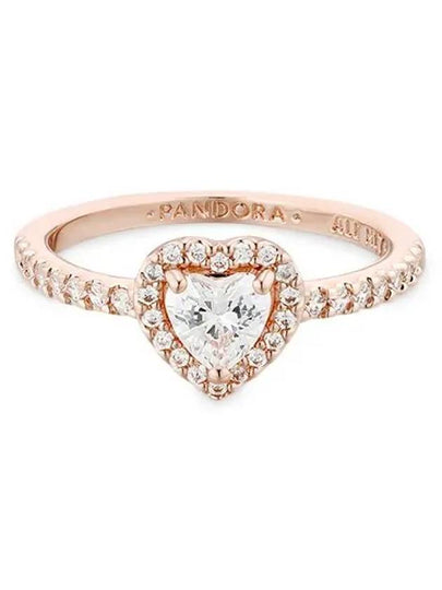 Sparkling Elevated Heart Ring Rose Gold - PANDORA - BALAAN 2