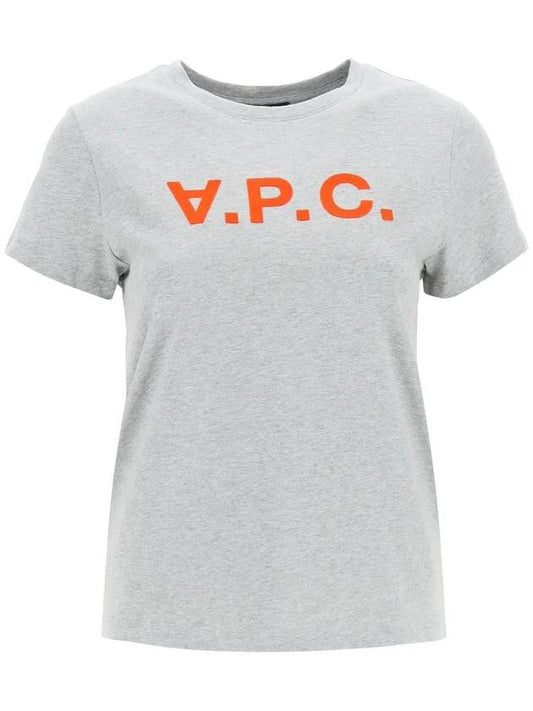flock logo short sleeve t-shirt gray - A.P.C. - BALAAN.