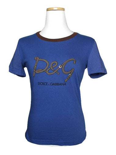 Blue lettering t shirt XS - DOLCE&GABBANA - BALAAN 1