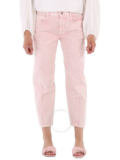 Women's Logo Straight Jeans Pink - STELLA MCCARTNEY - BALAAN 2