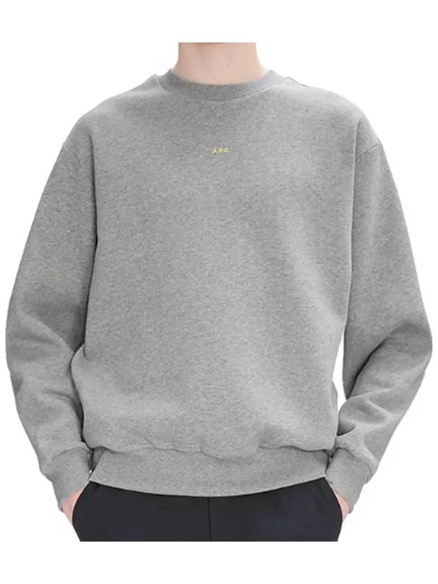 Boxy Micro Logo Sweatshirt Grey - A.P.C. - BALAAN 3