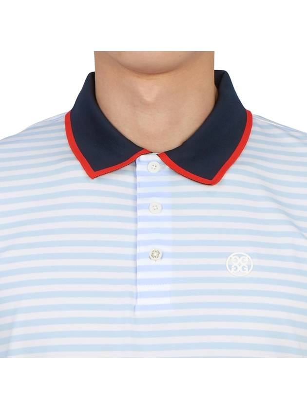 MS23K002 MS23K002 logo embroidered striped polo shirt - G/FORE - BALAAN 7