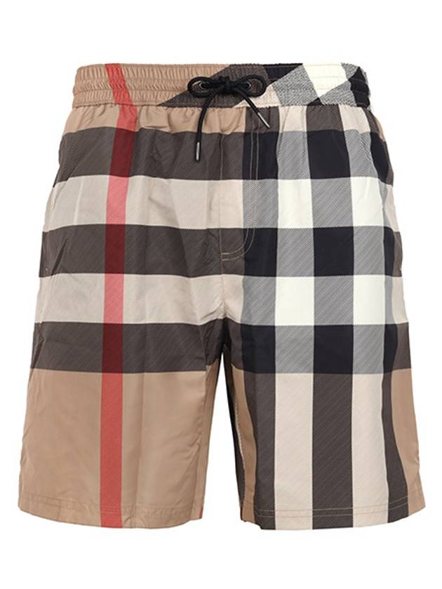 Check Swim Shorts Beige - BURBERRY - BALAAN 2