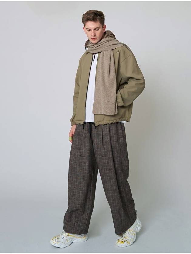 Slung Check Wide Pants Brown - ATHPLATFORM - BALAAN 7