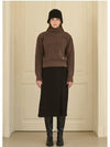 Women's Tranquil Turtleneck Puff Knit Top Brown - MICANE - BALAAN 6