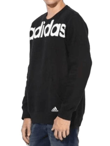 Linear Crew Sweatshirt Black - ADIDAS - BALAAN 1