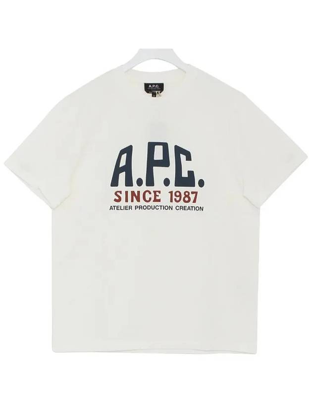 Print Label Short Sleeve T-Shirt White - A.P.C. - BALAAN 4