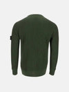 Wappen Patch Crew Neck Ribbed Wool Knit Top Green - STONE ISLAND - BALAAN 6