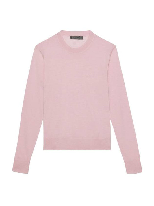 Talk Buddy To Me Crew Neck Merino Wool Knit Top Pink - G/FORE - BALAAN 1