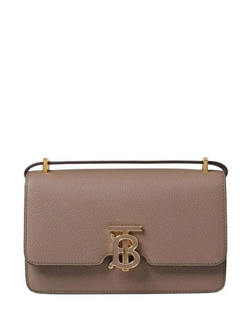 TB Grainy Leather Mini Shoulder Bag Brown - BURBERRY - BALAAN 1