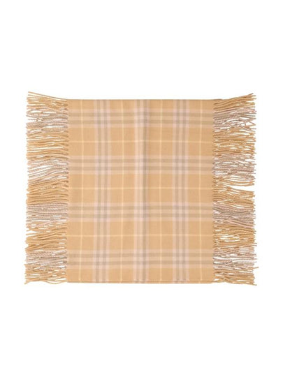 Vintage Check Cashmere Fringe Scarf Beige - BURBERRY - BALAAN 2