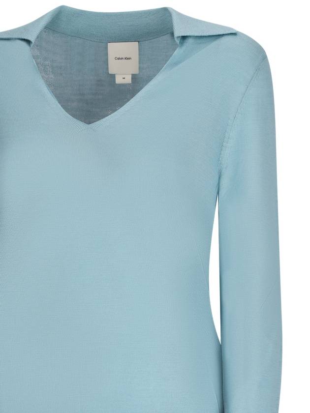 ACETATE BLEND POLO JUMPER - CALVIN KLEIN - BALAAN 3