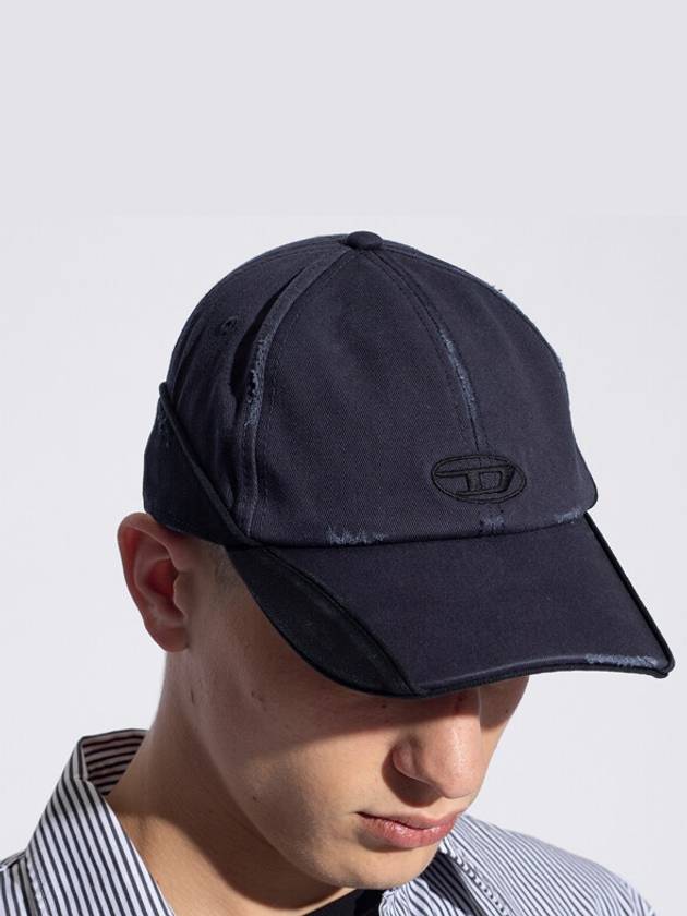 C Dale Distressed Colour Block Base Ball Cap Navy - DIESEL - BALAAN 4