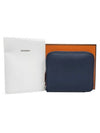 H084266 Navy Silk Compact Apsong Half Wallet - HERMES - BALAAN 9