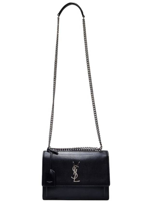 442906 Monogram Sunset Medium Silver Chain Shoulder Bag - SAINT LAURENT - BALAAN 3