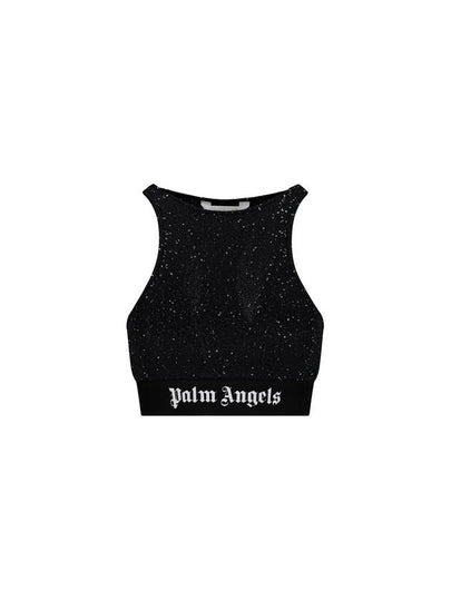 23 fw Black White Viscose Blend Swaray Top PWHT001E23KNI0011001 B0480469324 - PALM ANGELS - BALAAN 2