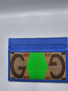 GG Rhombus Card Wallet Green Blue - GUCCI - BALAAN 7