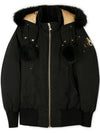 Gold Debbie Bomber Padding Black Fox Fur Black - MOOSE KNUCKLES - BALAAN 3