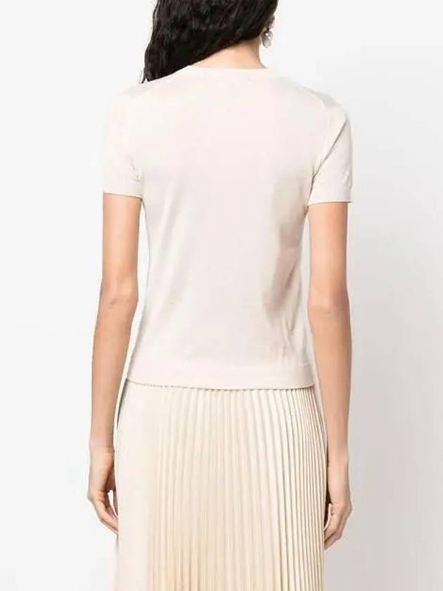 Val D Orcia Crewneck Silk Cashmere Knit Top Ivory - LORO PIANA - BALAAN 4