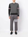 RWB Striped Crew Neck Knit Top Grey - THOM BROWNE - BALAAN 6