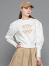 Thick inner brushed semi-balloon sleeve cropped white sweatshirt shirt DO6232SW13 1 - DOYOUKNOWMC GOLF WEAR - BALAAN 2