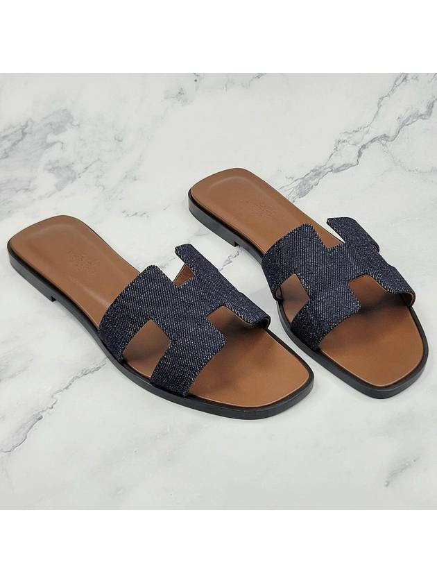 Women s Oran DENIM BLEU Sandals H211242Z - HERMES - BALAAN 5