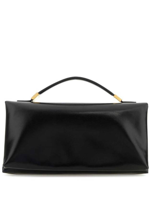 Prisma Leather Tote Bag Black - MARNI - BALAAN 2