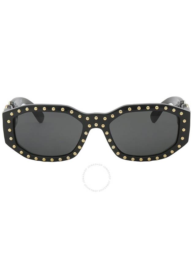 Versace Dark Grey Geometric Unisex Sunglasses VE4361 539787 53 - VERSACE - BALAAN 1