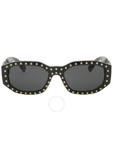 Versace Dark Grey Geometric Unisex Sunglasses VE4361 539787 53 - VERSACE - BALAAN 1