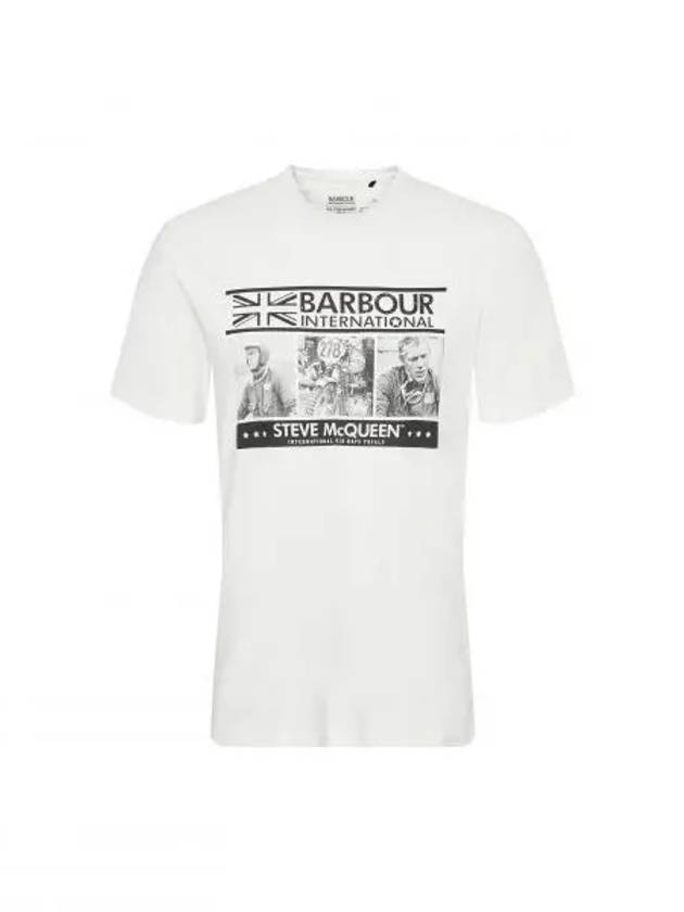 Logo Print Cotton Short Sleeve T-Shirt White - BARBOUR - BALAAN 2