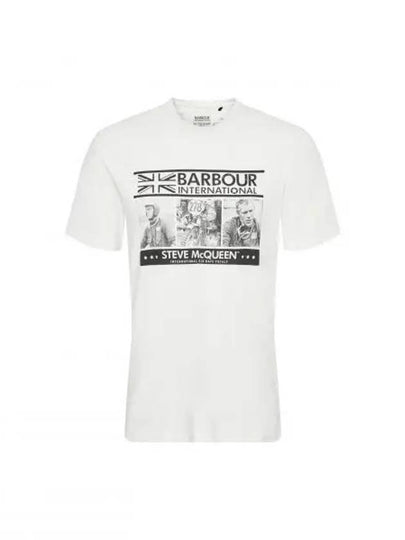 Logo Print Cotton Short Sleeve T-Shirt White - BARBOUR - BALAAN 2