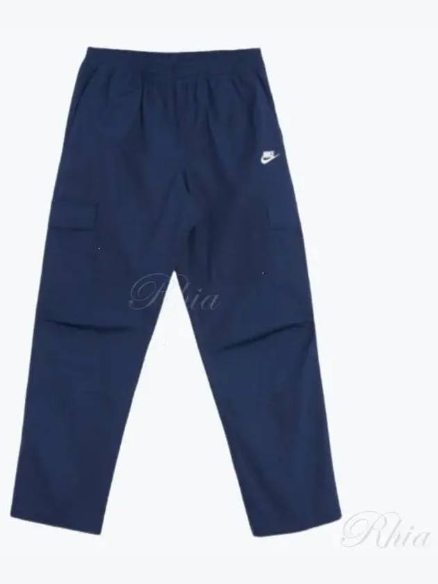 Club Men's Cargo Woven Track Pants Blue - NIKE - BALAAN 2