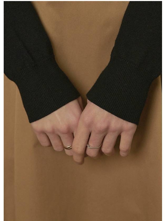 Knit Vneck cardigan black - MICANE - BALAAN 5