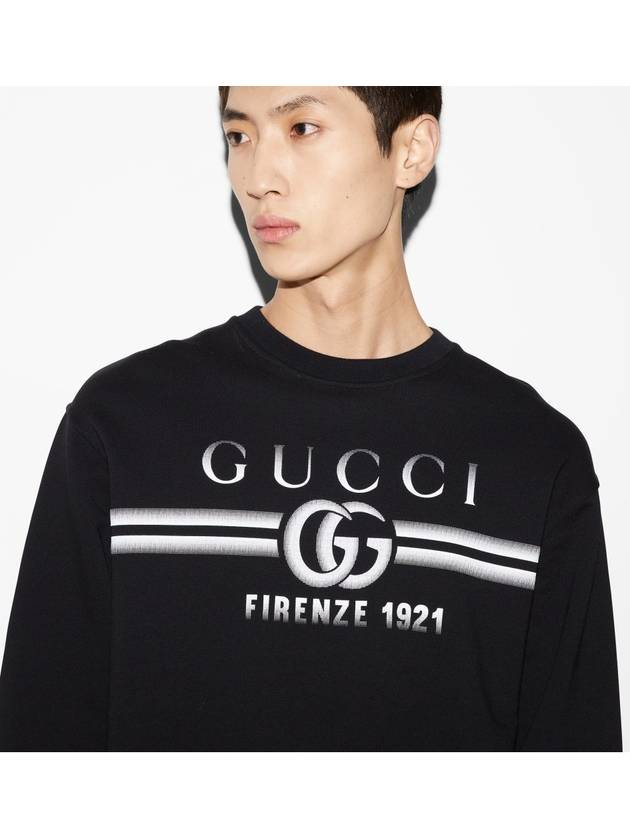 Black Cotton Sweatshirt 784413XJGKQ1152 B0561267860 - GUCCI - BALAAN 5