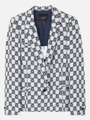 13FW Pattern Jacket VE 0148 BL WH - ISABEL MARANT - BALAAN 1