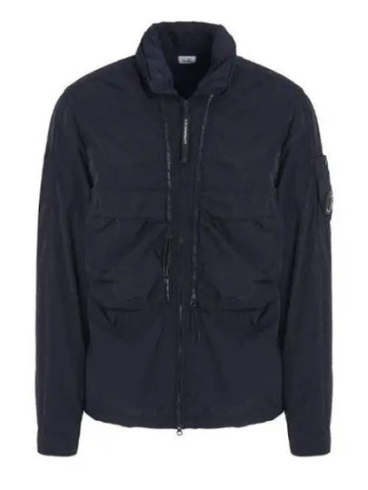 Chrome-R Hooded Over Long Sleeve Shirt Navy - CP COMPANY - BALAAN 2