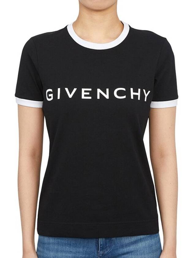 Archetype Slim Fit Cotton Short Sleeve T-Shirt Black - GIVENCHY - BALAAN 2