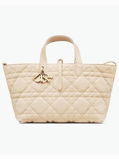 Toujours Macrocannage Calfskin Medium Tote Bag Beige - DIOR - BALAAN 2