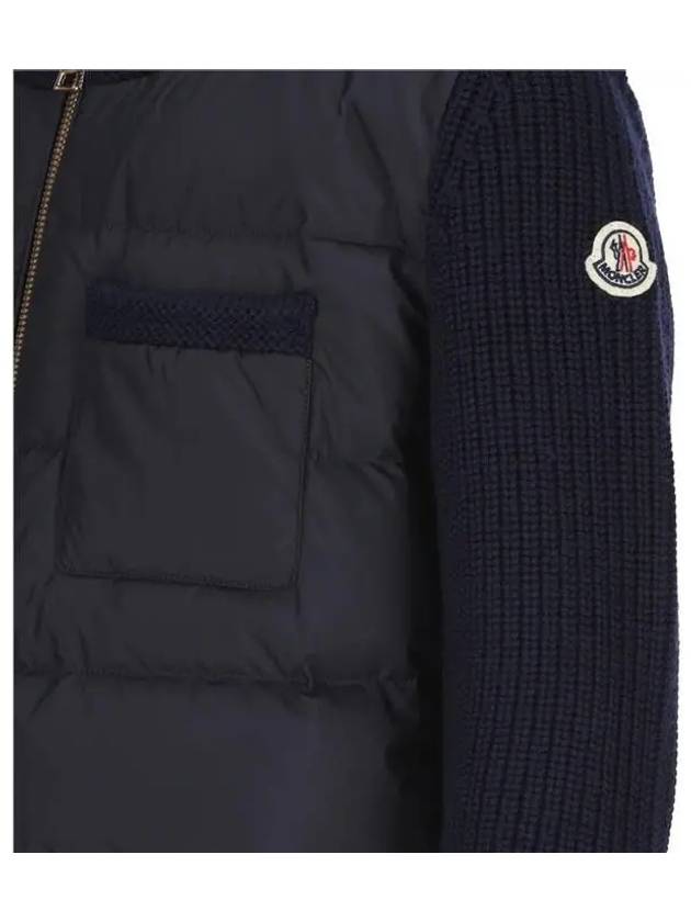 Moncler Kids 8 10 Padded Knit Cardigan Navy - MONCLER - BALAAN 3