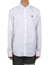 Oxford Institutional Foxhead Patch Button Down Classic Shirt White - MAISON KITSUNE - BALAAN 2